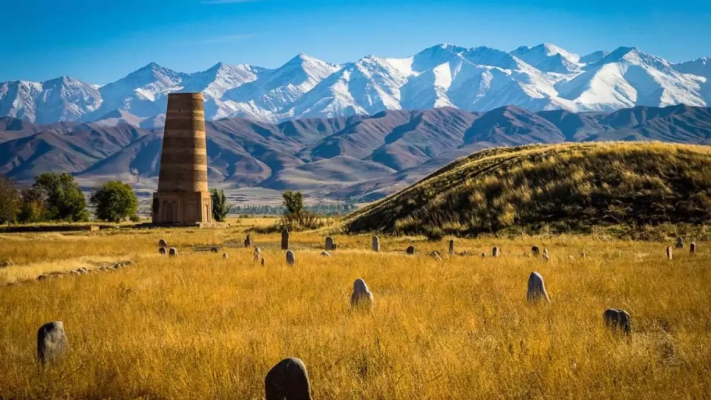 burana tower in kyrgyzstan