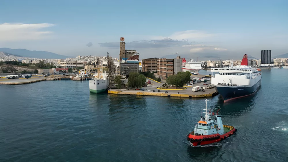 Departing the port of Piraeus
